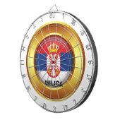 Patriotische Flagge Serbiens Dartscheibe (Vorderseite rechts)