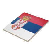Patriotische Flagge Serbiens Fliese (Seite)