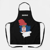 Patriotische Flagge Serbiens Schürze (Vorderseite)