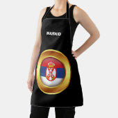Patriotische Flagge Serbiens Schürze (InSitu)