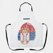 Patriotische Flagge Serbiens Schürze (Vorderseite)