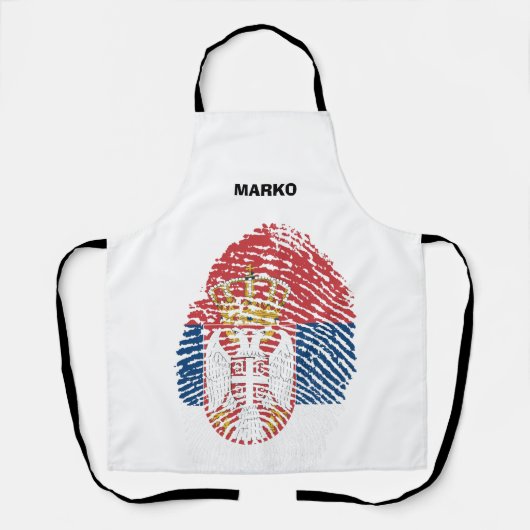 Patriotische Flagge Serbiens Schürze (Vorderseite)