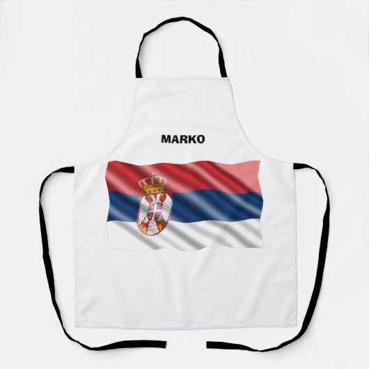 Patriotische Flagge Serbiens Schürze (Vorderseite)