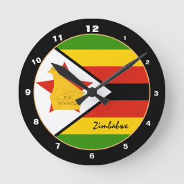 Patriotische Flagge Simbabwes, Simbabwes Zuhause / Runde Wanduhr