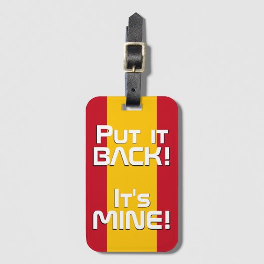 Patriotische Flagge Spaniens Gepäckanhänger (Vorderseite Vertikal)