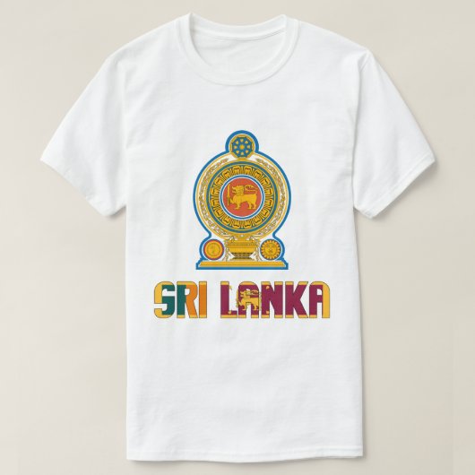 Patriotische Flagge Sri Lankas T-Shirt (Design vorne)