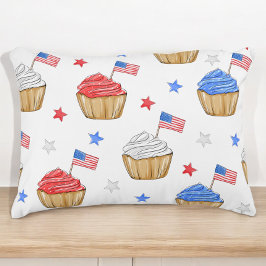 Patriotische Flagge Star Cupcake Red White Blue Dekokissen