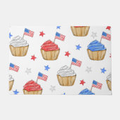 Patriotische Flagge Star Cupcake Red White Blue Fußmatte (Vorderseite)
