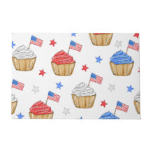 Patriotische Flagge Star Cupcake Red White Blue