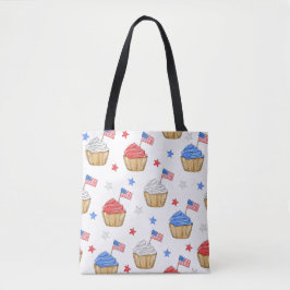 Patriotische Flagge Star Cupcakes Red White Blue Tasche