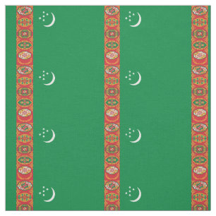 Patriotische Flagge Turkmenistans Stoff