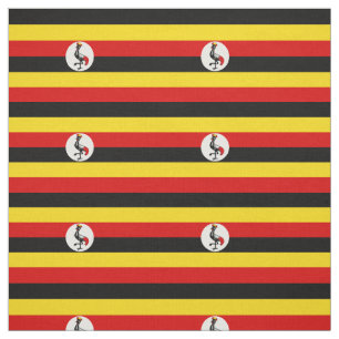 Patriotische Flagge Ugandas Stoff