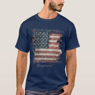 Patriotische Flagge und die Unabhängigkeitserkläru T-Shirt