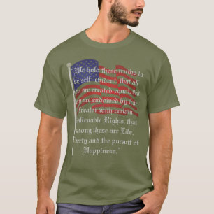 Patriotische Flagge und die Unabhängigkeitserkläru T-Shirt