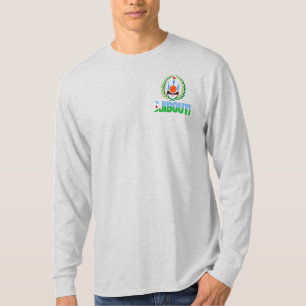 Patriotische Flagge und Wappen Dschibutis T-Shirt