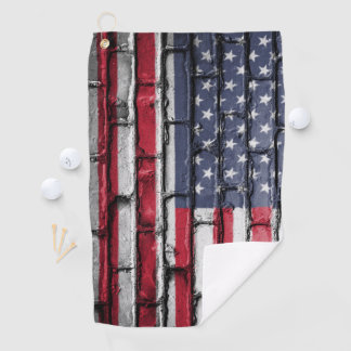 Patriotische Flagge USA Golfhandtuch