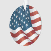 Patriotische Flagge USA Ornament (Vorderseite)