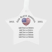 Patriotische Flagge USA Ornament (Rückseite)