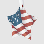 Patriotische Flagge USA Ornament (Vorderseite)