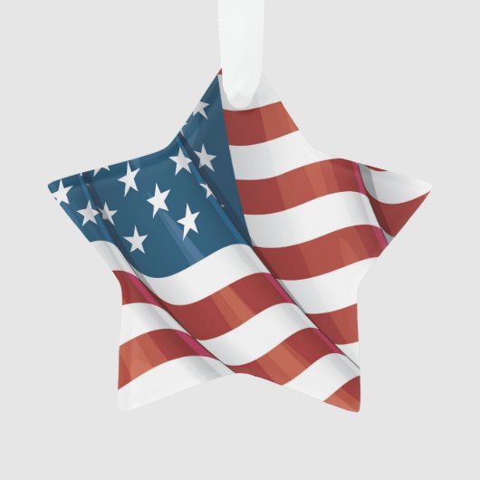 Patriotische Flagge USA Ornament (Vorderseite)