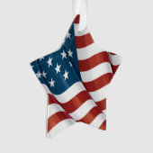 Patriotische Flagge USA Ornament (Vorderseite)