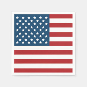 Patriotische Flagge USA Serviette