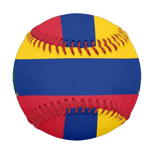 Patriotische Flagge Venezuelas und Wappen Baseball (Rückseite)