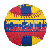 Patriotische Flagge Venezuelas und Wappen Baseball (Vorderseite)