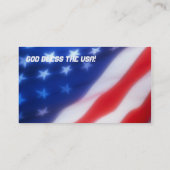 Patriotische Flagge-Visitenkarten Visitenkarte (Rückseite)