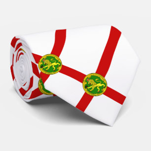 Patriotische Flagge von Alderney Krawatte