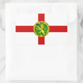 Patriotische Flagge von Alderney Rechteckiger Aufkleber (Tasche)