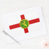 Patriotische Flagge von Alderney Rechteckiger Aufkleber (Umschlag)