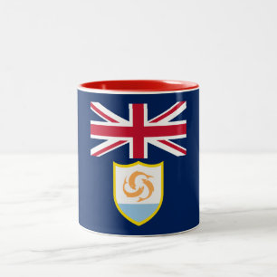 Patriotische Flagge von Anguilla Zweifarbige Tasse