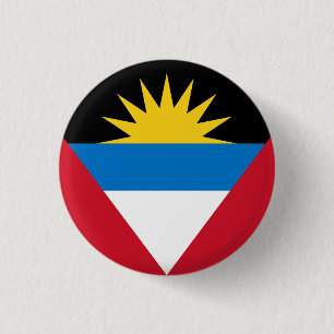 Patriotische Flagge von Antigua und Barbuda Button