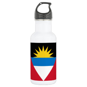 Patriotische Flagge von Antigua und Barbuda Edelstahlflasche
