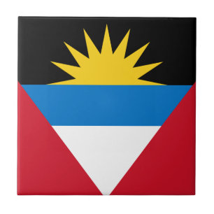 Patriotische Flagge von Antigua und Barbuda Fliese
