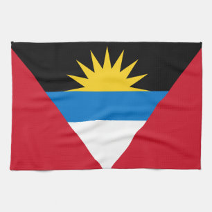 Patriotische Flagge von Antigua und Barbuda Geschirrtuch