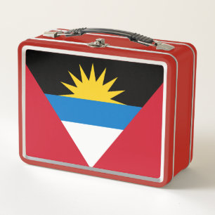 Patriotische Flagge von Antigua und Barbuda Metall Brotdose