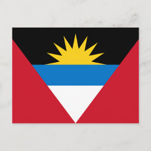 Patriotische Flagge von Antigua und Barbuda Postkarte