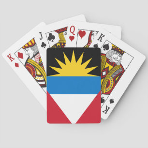 Patriotische Flagge von Antigua und Barbuda Spielkarten