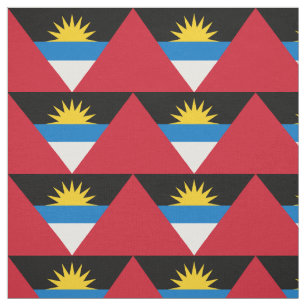 Patriotische Flagge von Antigua und Barbuda Stoff