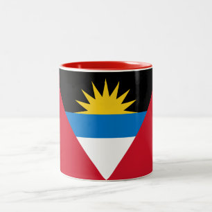Patriotische Flagge von Antigua und Barbuda Zweifarbige Tasse
