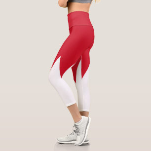 Patriotische Flagge von Bahrain Capri Leggings