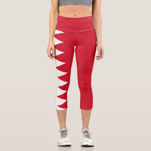 Patriotische Flagge von Bahrain Capri-Leggings Capri Leggings