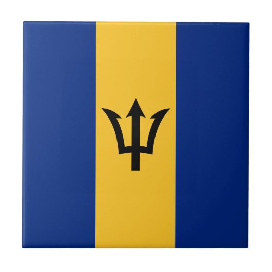Patriotische Flagge von Barbados Fliese (Vorderseite)