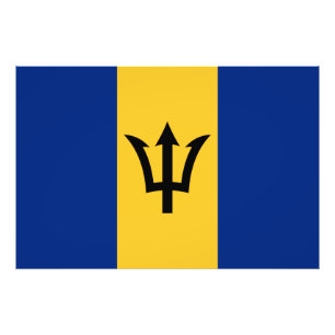 Patriotische Flagge von Barbados Fotodruck