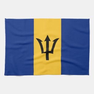 Patriotische Flagge von Barbados Geschirrtuch