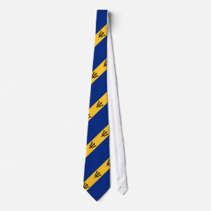 Patriotische Flagge von Barbados Krawatte