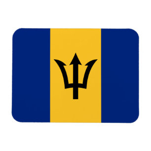 Patriotische Flagge von Barbados Magnet