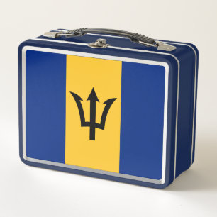Patriotische Flagge von Barbados Metall Lunch Box